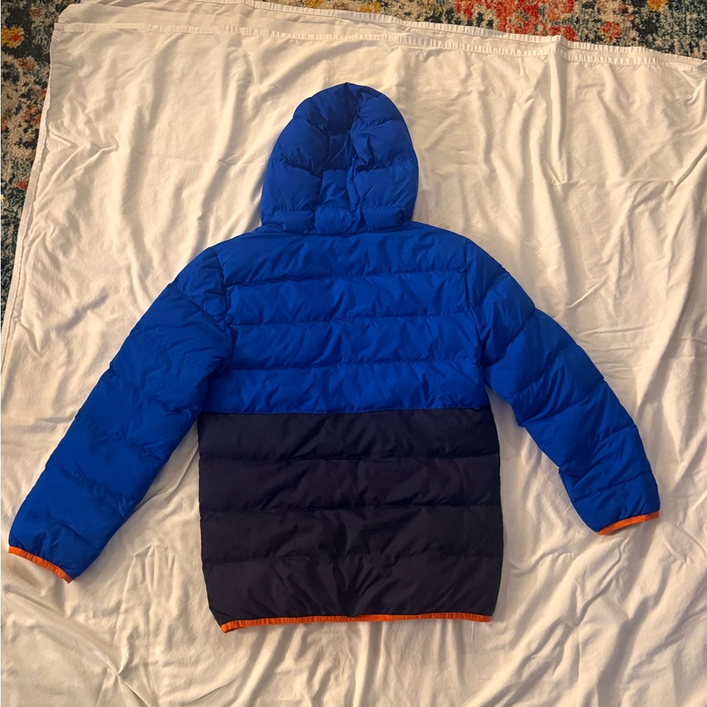 Under Armour Blue Puffer Jacket with Orange Trim